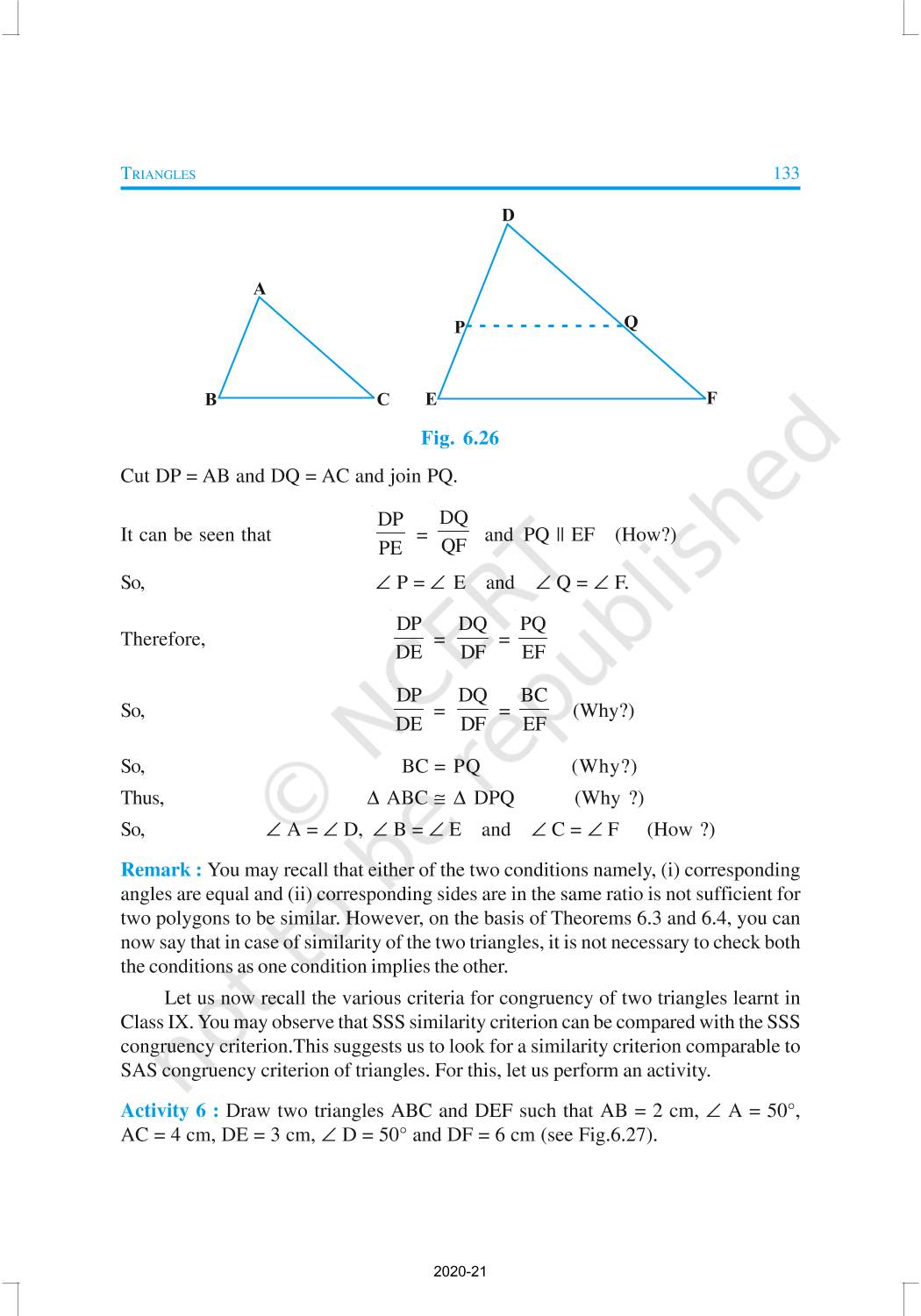 Triangles - NCERT Book Of Class 10 Mathematics